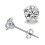 Four Silver Amethyst Clawed Earrings Lady Studs Earrings Wedding 7