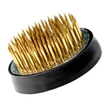 Messing Pin Floral Frog Ikebana Kenzan Flower Arranger Holder med hovedbase gummi (1,57 tommer/40 mm)