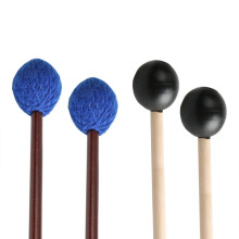 UNIME 2 Paar Marimba Mallets met Houten Handvat, Medium Blauwe Harde Garens