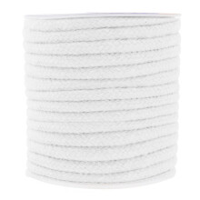 Mandala Crafts 6mm 20 Yards White Soft Drawstring Replacement Rope Upholstery Crochet Macram? Cotton Welt Trim Piping Cord