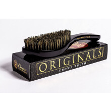 Crown Quality Products Original Contour 360 Wave Brush - MEDIUM (Onyx Black) hajkefe