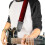 Buckle-Down Guitar Strap  Vertical Stripes Transition Black Red  2 Inches Wide 2