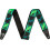 Fender Correia de guitarra de 2 polegadas com monograma Fender Neon - pacote azul e verde com blocos de cinta e palhetas 2