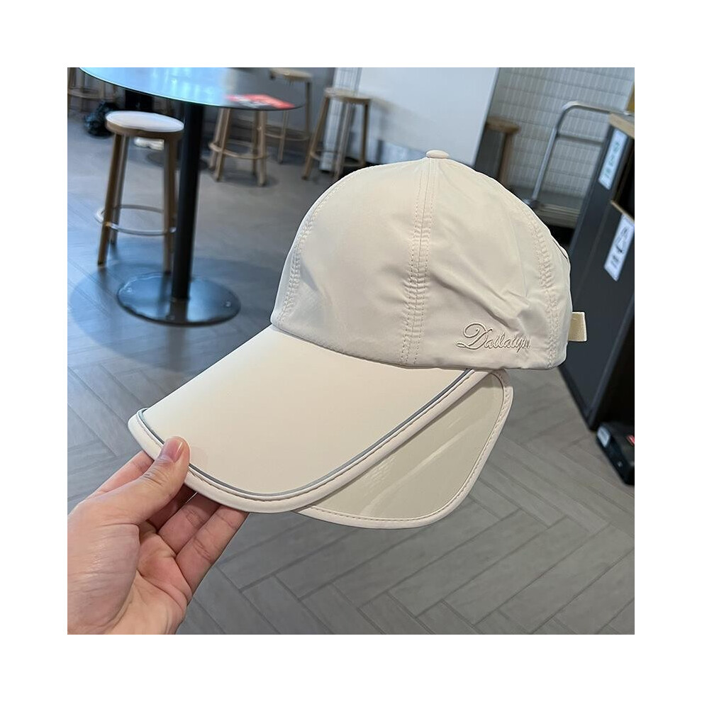 (Beige) Portable Baseball Cap Hat Lightweight Breathable Quickdry Uv Gift Protection-image-OPC-PGSTMDP-NEW