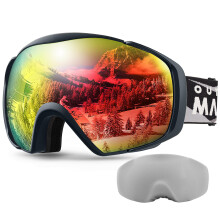 OutdoorMaster Skibrille mit Abdeckung Snowboard Schneebrille OTG Anti-Fog f r Jugend Teenager Vlt 19%