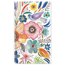 Current Embroidered Florals Password & PIN Keeper Book  94 Pages  5  x 8.5  Size Spiral Bound  Soft Cover Internet Organizer for Offline Website  Logi