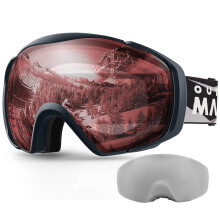 OutdoorMaster Skibrille mit Abdeckung Snowboard Schneebrille OTG Anti-Fog f r Jugend Teenager Vlt 53%