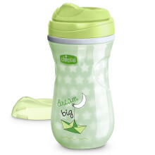 Chicco Glow in the Dark Dvoustenn izolovan Sippy hrnek s kousnutm odolnm okrajem a vckem proti rozlit 9oz.| Top-Rack lze mt v mycce | Snadno s