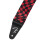Fender Fender Wavy Checkerboard Polyester Guitar Strap  Adjustable from 34""""-59""""  Leather Ends  Red 2