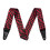 Fender Fender Wavy Checkerboard Polyester Guitar Strap  Adjustable from 34""""-59""""  Leather Ends  Red 1