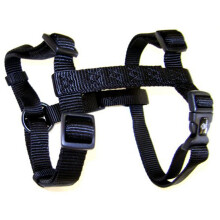 Harnais r glable en nylon pour chien Hamilton, noir, 1,9 cm x 50,8 76,2 cm