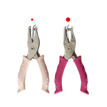 XIAOXGXF 1/4 og 1/8 tomme lille enkelt hul papir hulmaskine mini hulmaskine til DIY Craft papirmrker (pink og rose hndtag)