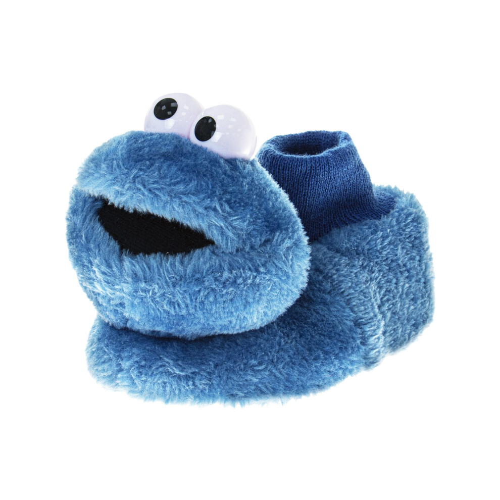 Sesame Street Cookie Monster Slipper Puppet House Shoes - Kids Girls and Boys Slippers Warm Plush Sandals - Cookie Monster Plush (size 3-4 Infants)