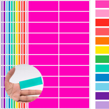 YSHIHE Colored Label Sticker in 12 Colors 3 x 1 Inch Rectangle Color- Coding Labels Self-Adhesive Color Stickers for Inventory Office - 480 Pack
