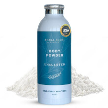 SoCal Suds & Company - Natural & Organic Body Powder Talc-Free - with Arrowroot Powder Kaolin Aspen Bark Extract for Soft Soothing Delicate Skin - U