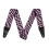 Fender Fender Wavy Checkerboard Polyester Guitar Strap  Adjustable from 34""""-59""""  Leather Ends  Pink 1