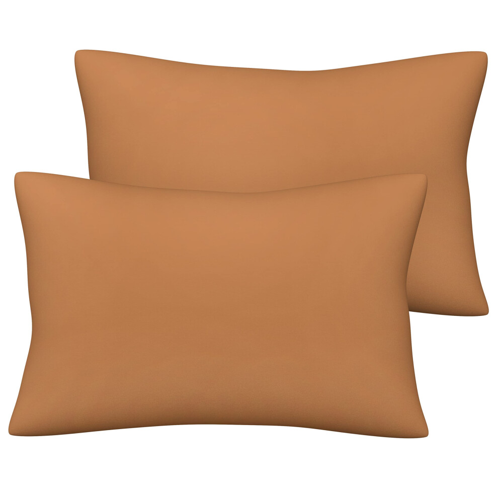 Pobibaby - Lot de 2 taies d'oreiller unies de qualit    sup   rieure pour tout-petits - Tricot jersey ultra doux - Housse de coussin de voyage pour b
