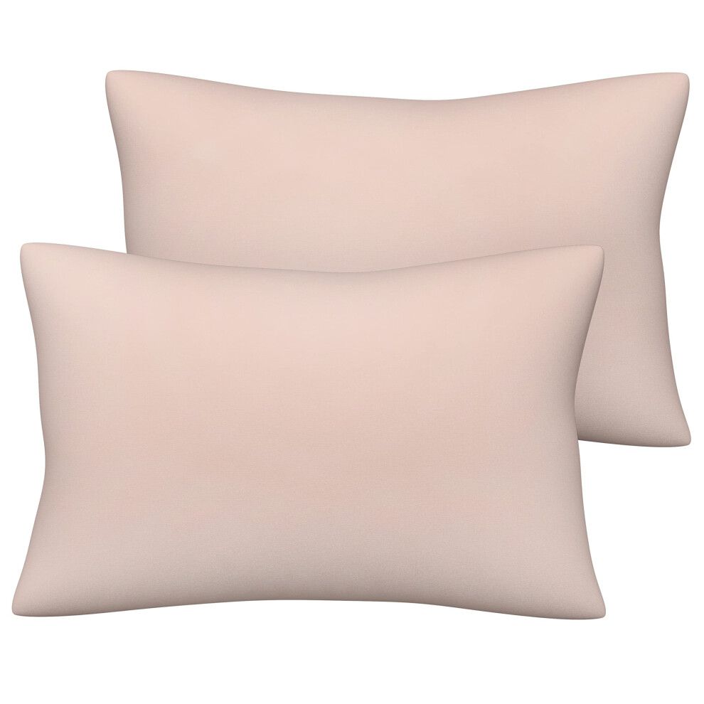 Pobibaby - Lot de 2 taies d'oreiller unies de qualit    sup   rieure pour tout-petits - Tricot jersey ultra doux - Housse de coussin de voyage pour b