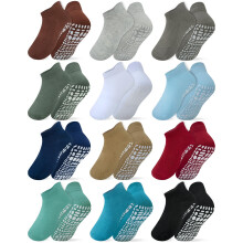 Chaussettes antid rapantes en coton RATIVE avec bandes antid rapantes pour b b s de 0 6 mois (0 6 mois, 12 paires/AB-110)