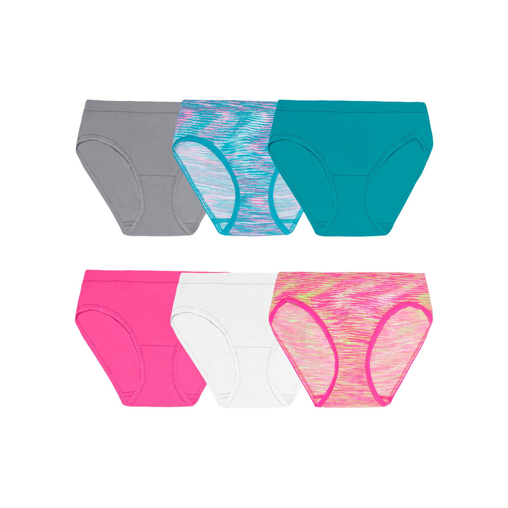 Fruit of the Loom girls Seamless Multipack Underwear  Hipster - 6 Pack Assorted  8 US
