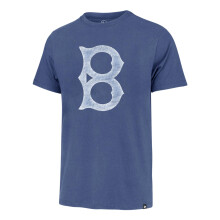 MLB Men's Cooperstown Grit Vintage Scrum Team Color Primary Logo Word Mark T-Shirt (Medium, Los Angeles Dodgers)
