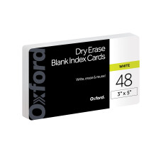 Oxford Dry Erase indexkrtyk 3x5 res, jrafelhasznlhat flash krtyk, ktoldalas szraz s nedves trlsi krtyk jtktanulmnyozshoz vagy szk