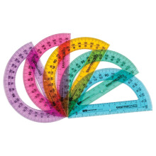 EAI EDUCA      O 6 """" Transferidor     prova de quebra: cores variadas - Conjunto de 10