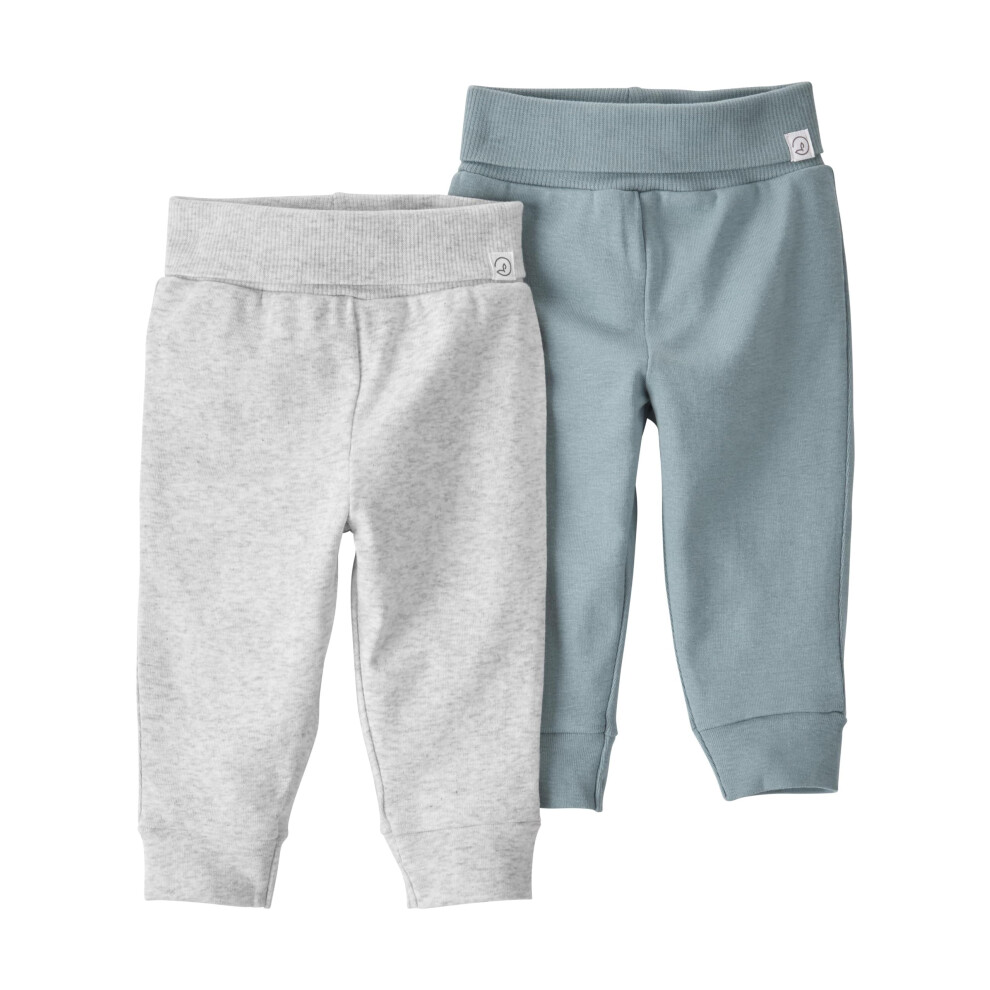 Little Planet by Carter's Lot de 2 pantalons unisexes pour b  b   en coton biologique Bleu Creek/Gris 24 mois