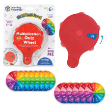 Learning Resources Skill Builders! Multiplication Quiz Wheel Math Fidget Toy Number Flash Cards Math Fidget Spinner Ages 6+ 15 Pieces