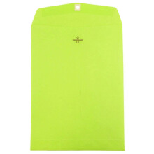 TUKKOPAPERI 9 x 12 värillisiä kirjekuoria, joissa suljin - Ultra Lime Green - 10 / kpl