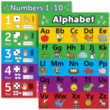 Program nauczania Palacu ABC Alfabet i cyfry 1-10 Zestaw plakatσw do nauki wizualnej - LAMINOWANE (18 x 24 LAMINOWANE)