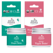Beurre pour les mamelons et baume pour le change Earth Mama | Crème pour les mamelons et soins bio pour bébé | Coffret essentiel pour l'allaiteme