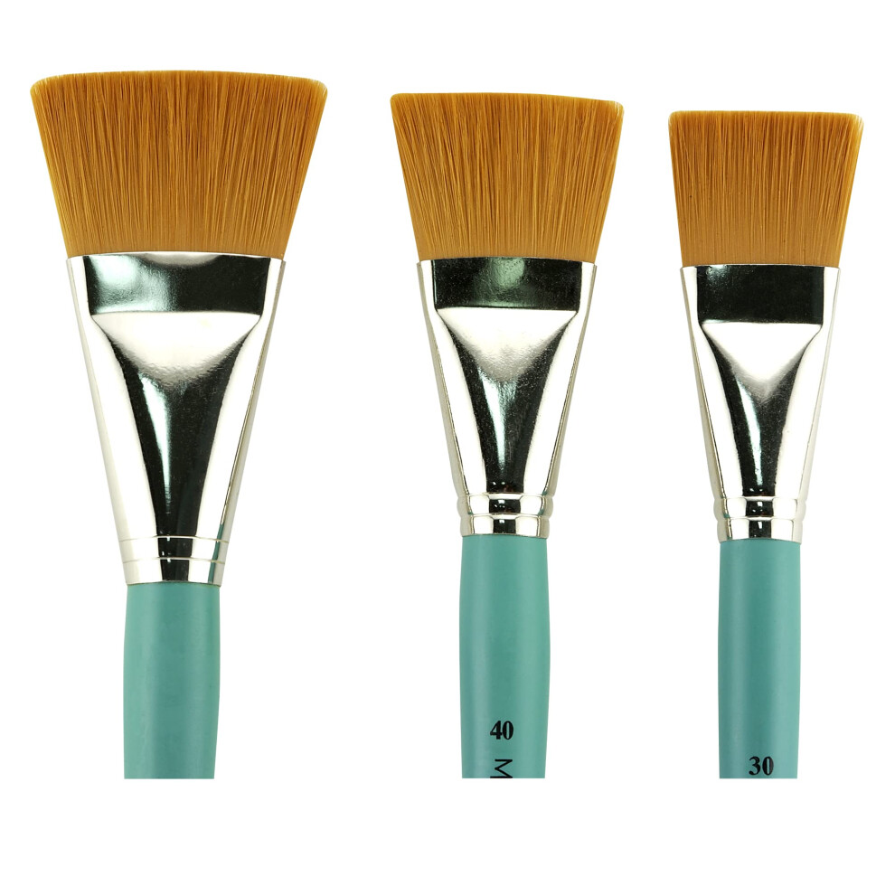 Pinceles Grandes Para Artistas Creative Mark Mural - Pinceles Dorados De Taklon Para Pintura Acr Lica Y Acuarela - Planos N. 30, 40 Y 50-image