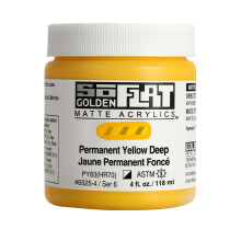 SoFlat Matte Acrylics by GOLDEN Permanent Yellow Deep 4 fl. oz. Jar Professional Acrylic Paint Semi-Opaque