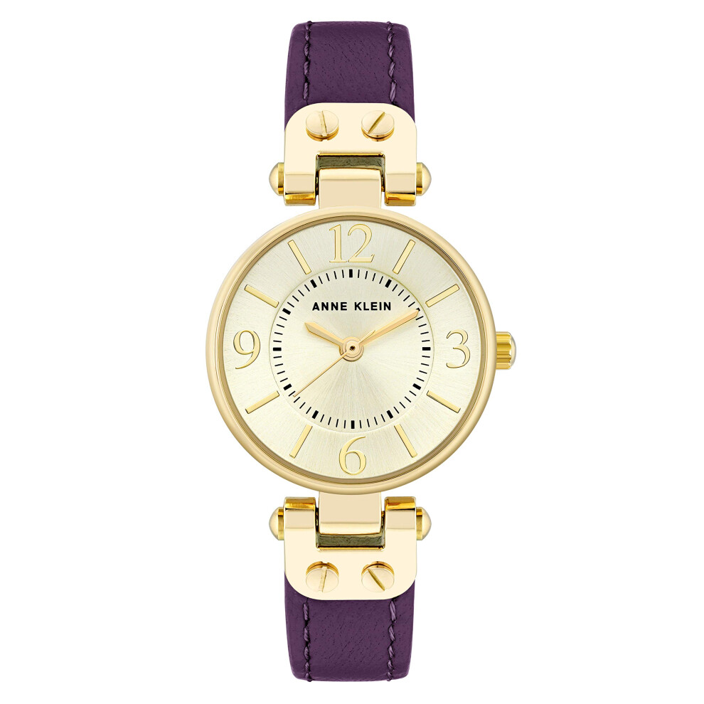 Montre Anne Klein pour femme avec bracelet en cuir