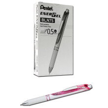 G   lov    pero Pentel EnerGel Pearl Deluxe RTX, 0,5 mm, tenk    hrot s ihlov   m hrotom, cierny atrament, balenie 12 kusov (BLN75PWP-A)