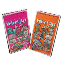 S&S Worldwide Velvet Art To Go! 2 Spiral Boeken voor Kleurplezier met Perforatie, Fuzzy, Ideaal voor Reizen: Vliegtuigen, Auto's, Rugzakken, 20
