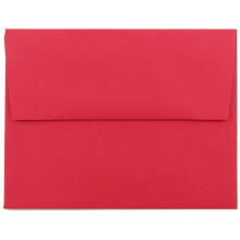 JAM PAPER A2 värilliset kierrätetyt kutsukuoret - 4 3/8 x 5 3/4 - punainen kierrätetty - 50 kpl / pakkaus