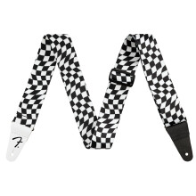 Fender Polyester Gitarrengurt Gitarrenzubeh  r Lederenden Wellenf  rmiges Schachbrett-Design