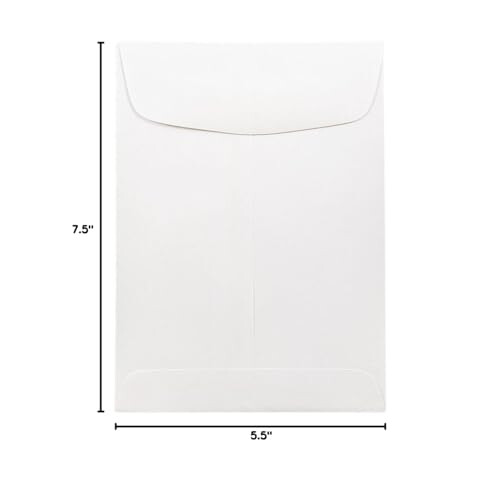 Jam Paper 5 1/2 x 7 1/2 open eindcatalogus Commercile enveloppen - wit - 25/pack 2
