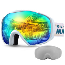 OutdoorMaster Skibriller med Cover Snowboard Snow Goggles OTG Anti-Fog til M?nd Kvinder Vlt 11,2%