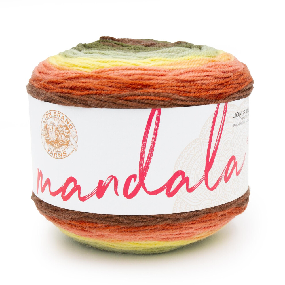 Lion Brand Yarn Mandala  Multicolor Yarn for Knitting  Crochet and Crafting  Sandman  1 Pack
