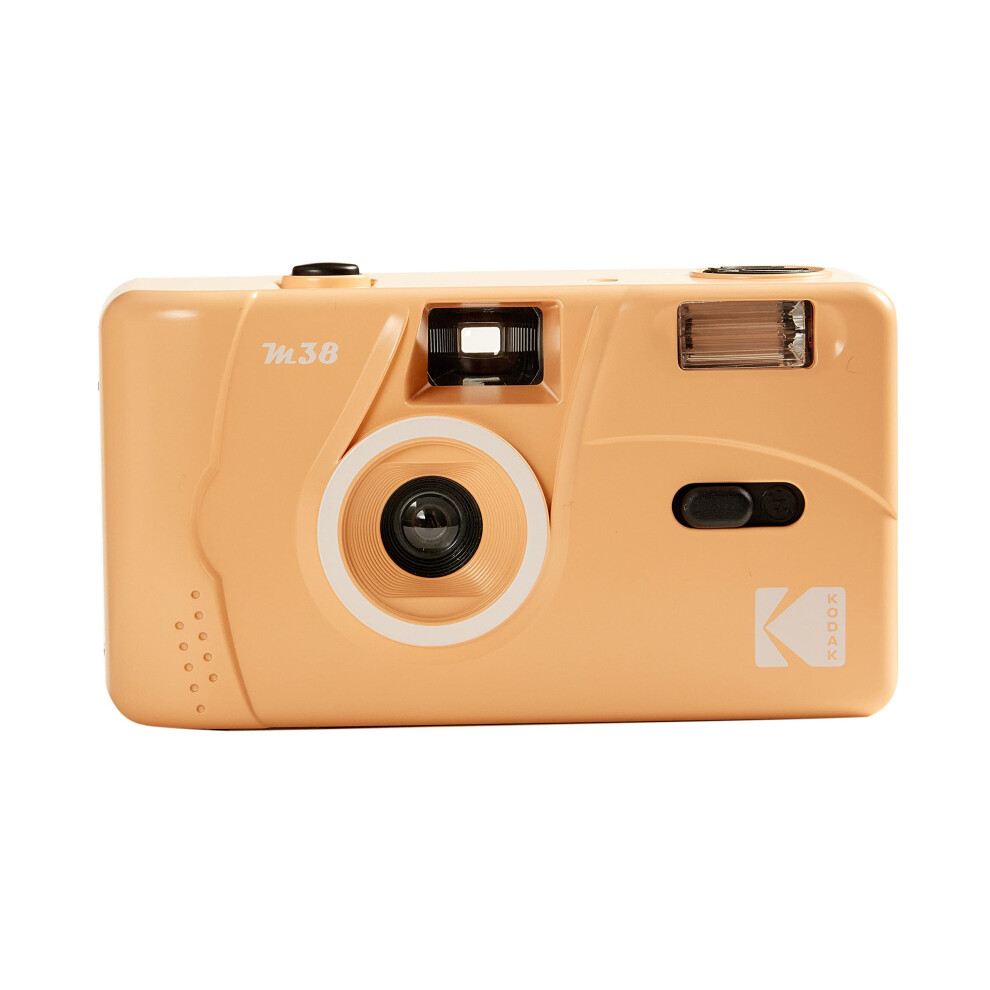 Kodak M38 35Mm Film Camera - Focus Free Powerful Built-In Flash Easy To Use (Grapefruit)