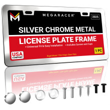 Chrome rendszmtbla Frfi keret | Ezst rendszmkeretek noknek | Fm aut rendszmtart keret | Auts lemezkeret cmkebort | Porta Placas Para Aut