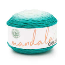 Lion Brand Garn Mandala Gradient Flerfarvet garn til strikning H?kling og h?ndv?rk Seagreen 1 pakke