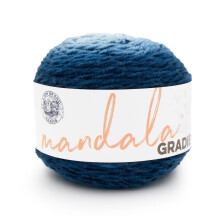 Lion Brand Yarn Mandala Gradient Multicolor Garn zum Stricken, H keln und Basteln, Stahlblau, 1 Packung