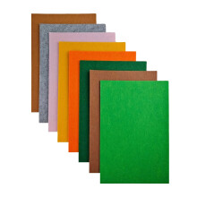 JTNOHX Stiff Felt 2mm tykke filtplader til håndværk 8 """" X12 """" Hard Felt Fabric Squares 8PCS til DIY -projekter (Yellow Brown Series)