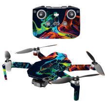 MightySkins Compatibel met DJI Mini 2 draagbare drone - Color Splash | Beschermende duurzame en unieke vinyl sticker wrap cover | Eenvoudig aan te br