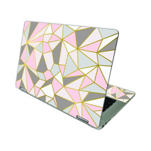 MightySkins Skin compatibile con HP Chromebook x360 14 (2021) - Poligono oro rosa | Copertura protettiva in vinile resistente e unica | Facile da