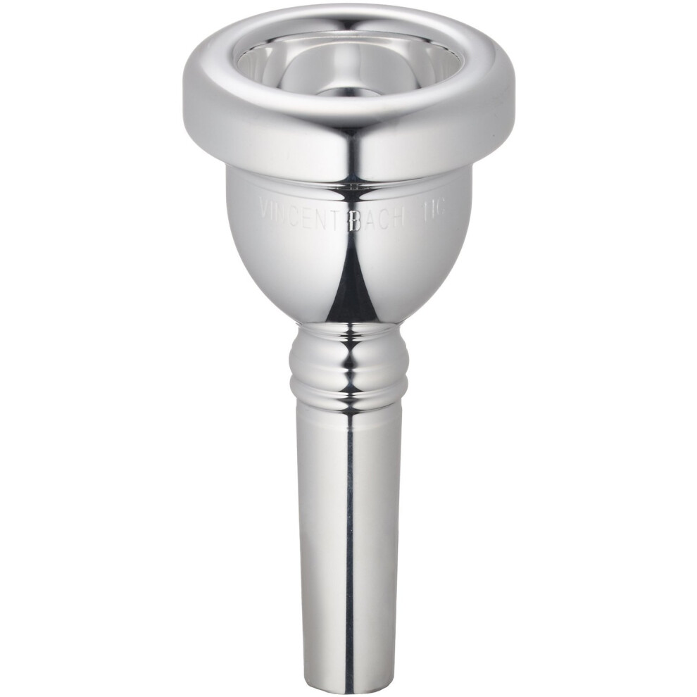 Bach 35015 Small Shank Tenor Trombone Mouthpiece Silver Plated 15 Cup Medium Deep